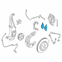 OEM 2015 BMW ActiveHybrid 5 Disc Brake Pad Repair Kit Diagram - 34-11-6-850-886