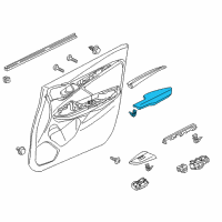 OEM 2017 Honda Fit Armrest, Right Front Door (Deep Black) Diagram - 83502-T5A-J01ZA