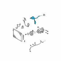 OEM 2009 Lexus RX350 Hose, Cooler Refrigerant Suction, NO.1 Diagram - 88704-0E021