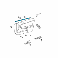 OEM 2002 Toyota Camry Belt Weatherstrip Diagram - 68172-AA010