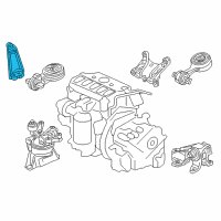 OEM 2014 Acura ILX Stay, Side Engine Mounting Diagram - 50625-TX6-A80