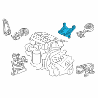 OEM 2013 Acura ILX Bracket, Torque Rod (Lower) Diagram - 50690-TS6-H81