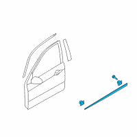 OEM 2005 Kia Spectra MOULDING Assembly-Front Door Diagram - 877112F000