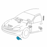 OEM 2000 Mercury Sable Clock Spring Diagram - YF1Z-14A664-AA