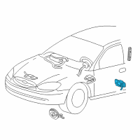 OEM 2009 Ford Mustang Side Sensor Diagram - 6R3Z-14B345-BB