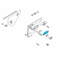 OEM Kia Forte Rear Door Armrest Assembly, Left Diagram - 837101M010WK