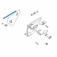 OEM 2010 Kia Forte WEATHERSTRIP-Rear Door Belt Inside Diagram - 832411M000WK