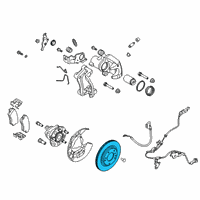 OEM 2019 Hyundai Veloster N Disc-Rear Brake Diagram - 58411-K9500