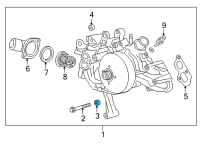 OEM 2021 Chevrolet Tahoe Water Pump Retainer Diagram - 11588327