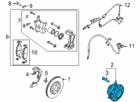 OEM Hyundai Tucson Front Wheel Hub Assembly Diagram - 51730-L1000