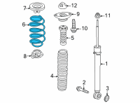 OEM 2021 Honda CR-V Spring, Rear Diagram - 52441-TPG-A51