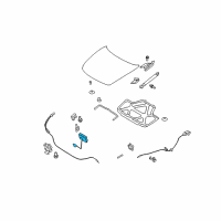 OEM 2009 Nissan 370Z Lock Assembly Hood Diagram - 65601-JL60A