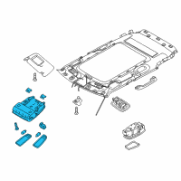 OEM 2016 Kia Soul Lamp Assembly-OVERHEADEAD Console Diagram - 92800B2010EQ