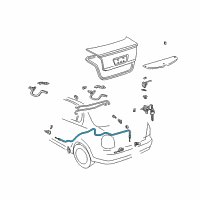 OEM Toyota Release Cable Diagram - 64607-52020