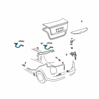 OEM 2001 Toyota Echo Hinge Diagram - 64510-16030