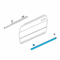 OEM 1996 Acura Integra Protector, Right Front Door (Frost White) Diagram - 75302-ST8-A11ZC