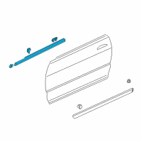 OEM 1996 Acura Integra Molding Assembly, Left Front Door Diagram - 72450-ST8-003