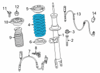 OEM 2021 BMW 840i Gran Coupe Coil Springs Diagram - 31336891959