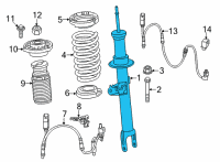 OEM 2022 BMW 840i Gran Coupe SPRING STRUT FRONT LEFT VDC Diagram - 37-10-6-878-119