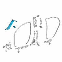 OEM 2016 Lexus CT200h GARNISH Assembly, Front Pillar Diagram - 62210-76022-A2