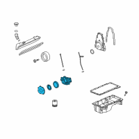 OEM Chevrolet Corvette Oil Pump Diagram - 12710303