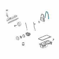 OEM 2002 GMC Sierra 2500 Rear Main Seal Gasket Diagram - 12633904