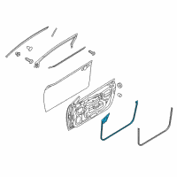 OEM 2010 Kia Forte Koup WEATHERSTRIP Assembly-Front Door Side Diagram - 821301M200