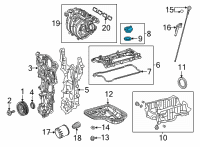 OEM 2016 Lexus GS450h Cap Sub-Assy, Oil Filler Diagram - 12180-38010