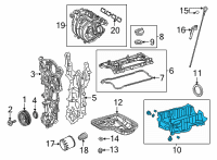 OEM 2019 Toyota Corolla Upper Oil Pan Diagram - 11420-F2010