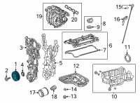 OEM Toyota Corolla Cross Pulley Diagram - 13470-24010