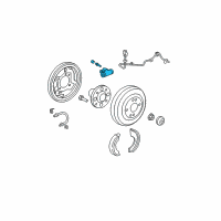 OEM Honda Cylinder Assembly, Rear Wheel (A) Diagram - 43300-SCK-003