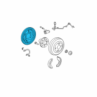 OEM 2007 Honda Fit Plate, Right Rear Brake Back Diagram - 43110-SLN-A01
