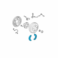 OEM 1995 Honda Civic Shoe, Rear Brake Diagram - 43153-SR4-A02