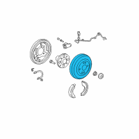 OEM 2008 Honda Fit Drum, Rear Brake Diagram - 42610-SLN-A00