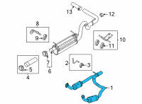 OEM 2018 Ford E-350 Super Duty Converter & Pipe Diagram - GC2Z-5F250-A