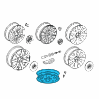 OEM 2010 Buick Enclave Wheel, Spare Diagram - 9596822