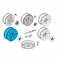 OEM 2015 Buick Enclave Wheel, Alloy Diagram - 22974278