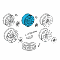 OEM 2009 Buick Enclave Wheel, Alloy Diagram - 9596000