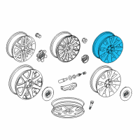 OEM 2010 Buick Enclave Wheel, Alloy Diagram - 23284495