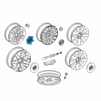 OEM 2008 Buick Enclave Center Cap Diagram - 9597955