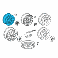 OEM 2014 Buick Enclave Wheel, Alloy Diagram - 9597952