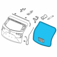 OEM Acura RDX Weatherstrip, Tailgate Diagram - 74440-TJB-A01