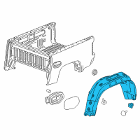 OEM 2018 GMC Canyon Wheelhouse Liner Diagram - 22893879