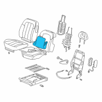 OEM 2003 Pontiac Aztek Heater Kit, Driver Seat Diagram - 89026576