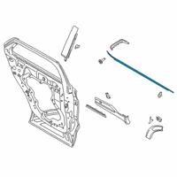 OEM 2022 Ford Explorer Belt Molding Diagram - LB5Z-7825860-C