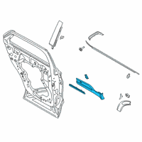 OEM 2020 Ford Explorer Lower Molding Diagram - LB5Z-7825557-CA