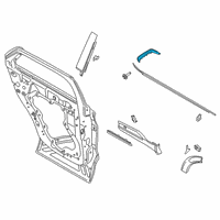 OEM 2021 Ford Explorer Upper Weatherstrip Diagram - LB5Z-7821452-B