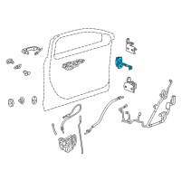 OEM 2017 Cadillac CT6 Door Check Diagram - 23368153