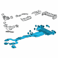 OEM 2017 Chevrolet Camaro Muffler Diagram - 84560768