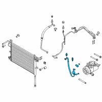 OEM Ford Explorer AC Tube Diagram - FB5Z-19972-E